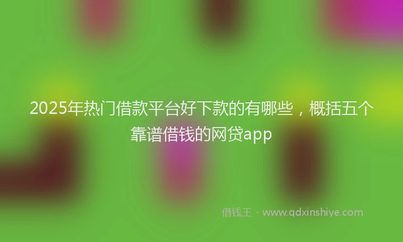 2025年热门借款平台好下款的有哪些，概括五个靠谱借钱的网贷app