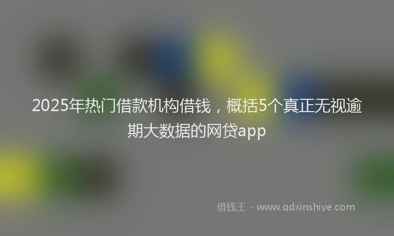 2025年热门借款机构借钱，概括5个真正无视逾期大数据的网贷app