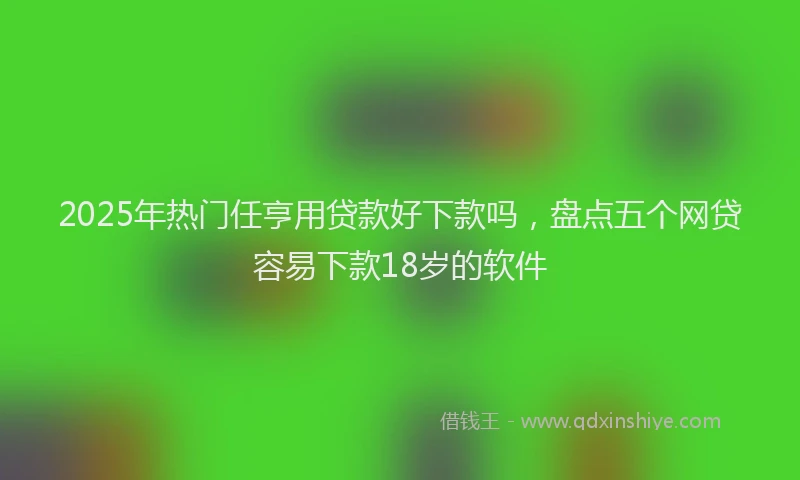 2025年热门任亨用贷款好下款吗，盘点五个网贷容易下款18岁的软件