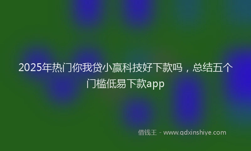 2025年热门你我贷小赢科技好下款吗，总结五个门槛低易下款app