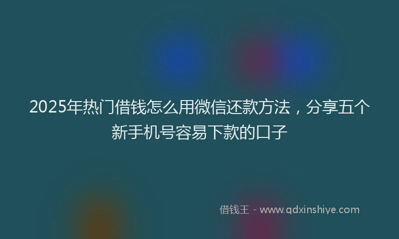 2025年热门借钱怎么用微信还款方法，分享五个新手机号容易下款的口子