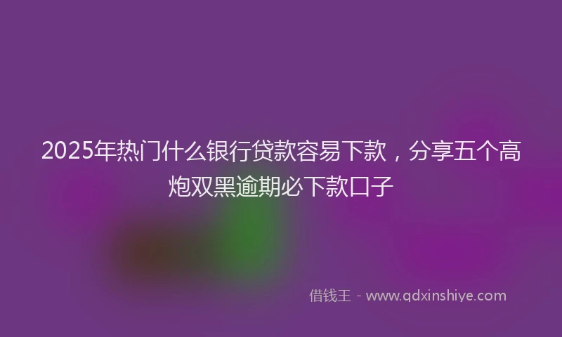 2025年热门什么银行贷款容易下款，分享五个高炮双黑逾期必下款口子
