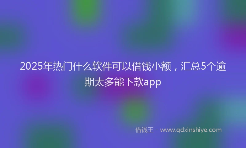 2025年热门什么软件可以借钱小额，汇总5个逾期太多能下款app