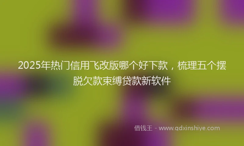2025年热门信用飞改版哪个好下款，梳理五个摆脱欠款束缚贷款新软件