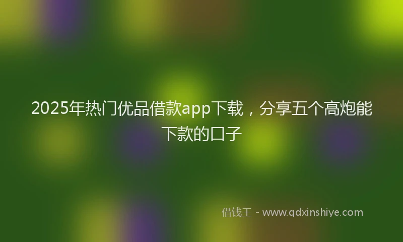 2025年热门优品借款app下载，分享五个高炮能下款的口子