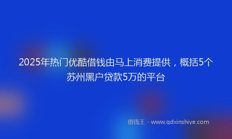 2025年热门优酷借钱由马上消费提供，概括5个苏州黑户贷款5万的平台