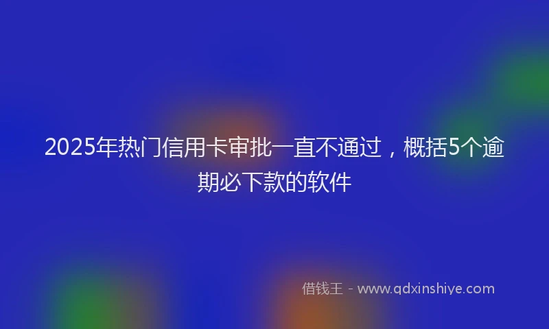 2025年热门信用卡审批一直不通过，概括5个逾期必下款的软件