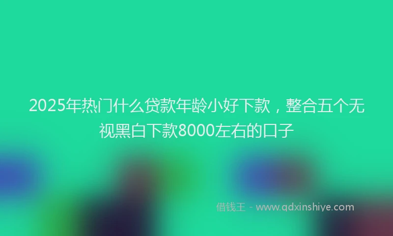 2025年热门什么贷款年龄小好下款，整合五个无视黑白下款8000左右的口子