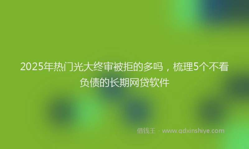 2025年热门光大终审被拒的多吗，梳理5个不看负债的长期网贷软件