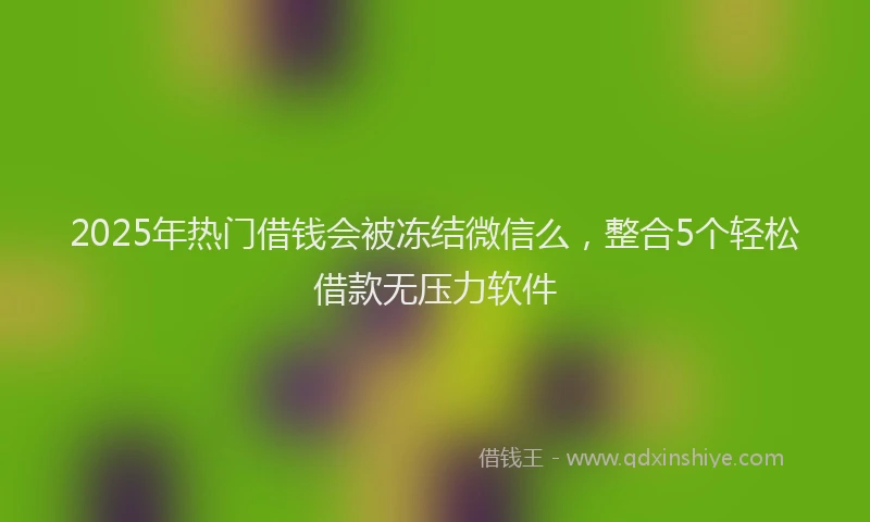 2025年热门借钱会被冻结微信么，整合5个轻松借款无压力软件