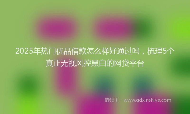 2025年热门优品借款怎么样好通过吗，梳理5个真正无视风控黑白的网贷平台