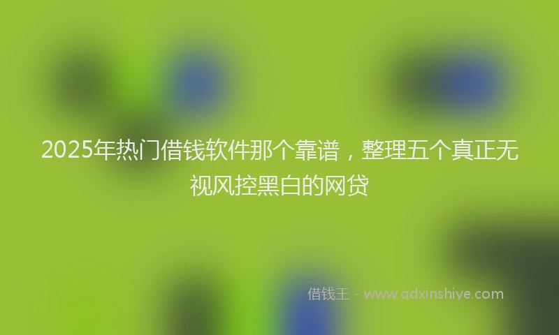 2025年热门借钱软件那个靠谱，整理五个真正无视风控黑白的网贷