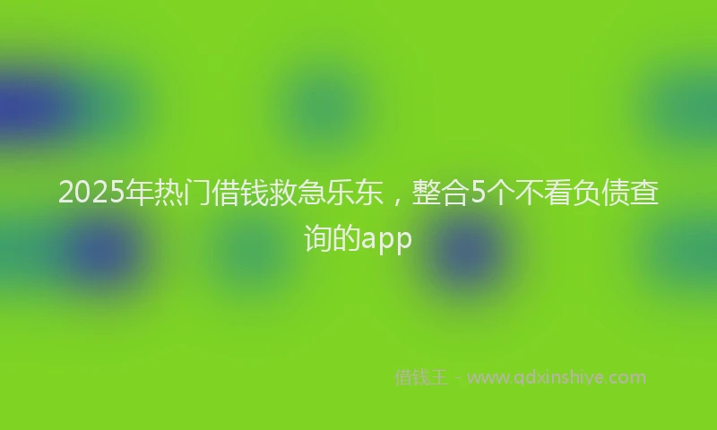 2025年热门借钱救急乐东，整合5个不看负债查询的app