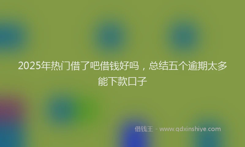 2025年热门借了吧借钱好吗，总结五个逾期太多能下款口子
