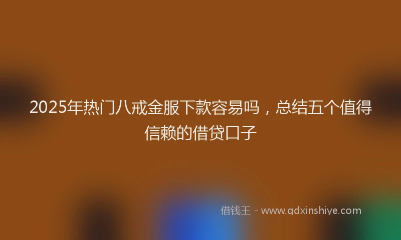 2025年热门八戒金服下款容易吗，总结五个值得信赖的借贷口子