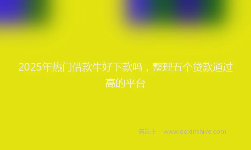 2025年热门借款牛好下款吗，整理五个贷款通过高的平台