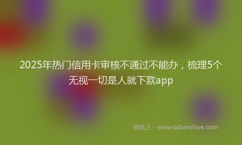 2025年热门信用卡审核不通过不能办，梳理5个无视一切是人就下款app