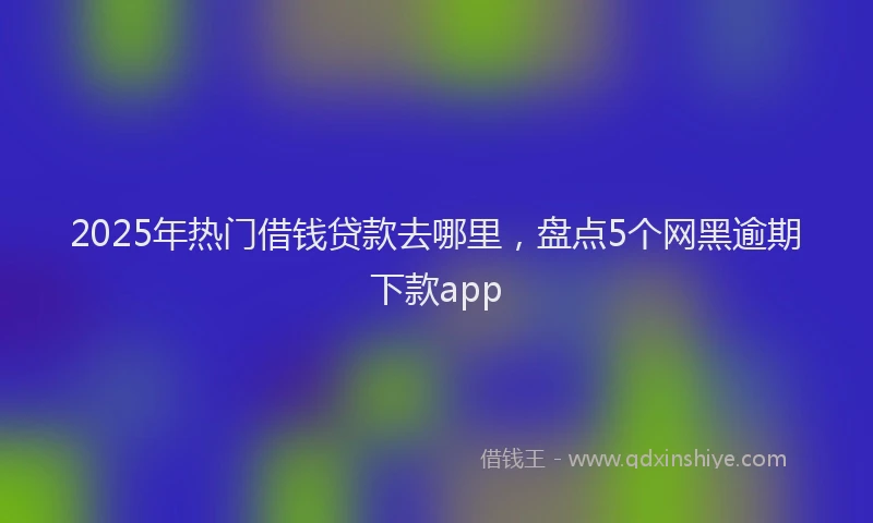 2025年热门借钱贷款去哪里，盘点5个网黑逾期下款app