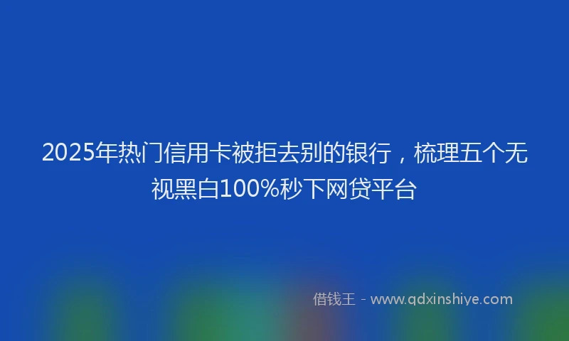 2025年热门信用卡被拒去别的银行，梳理五个无视黑白100%秒下网贷平台