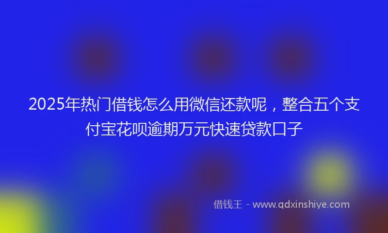 2025年热门借钱怎么用微信还款呢，整合五个支付宝花呗逾期万元快速贷款口子