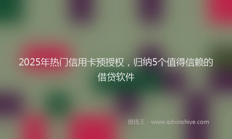 2025年热门信用卡预授权，归纳5个值得信赖的借贷软件