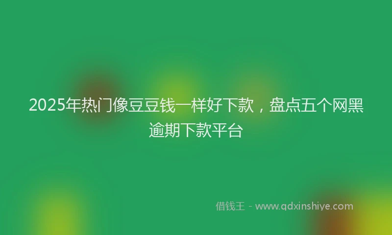2025年热门像豆豆钱一样好下款，盘点五个网黑逾期下款平台