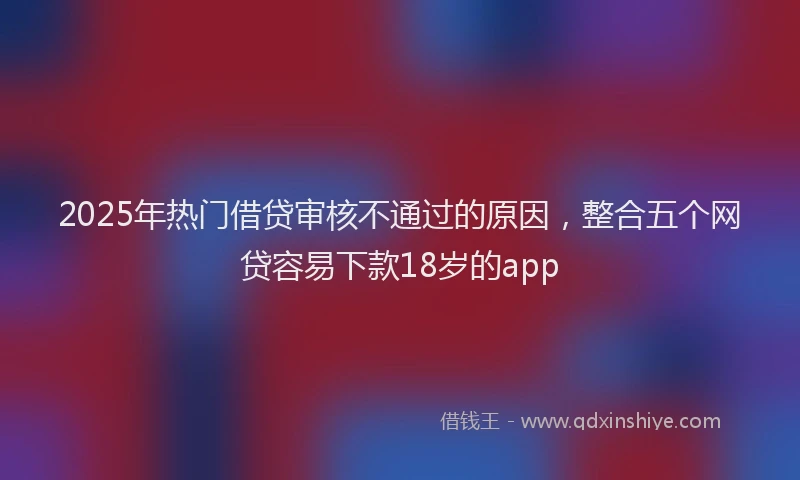 2025年热门借贷审核不通过的原因，整合五个网贷容易下款18岁的app