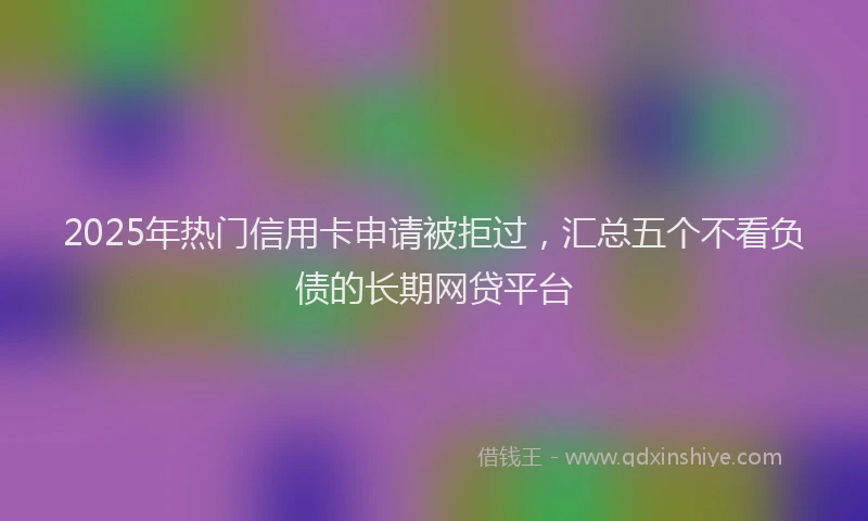 2025年热门信用卡申请被拒过，汇总五个不看负债的长期网贷平台