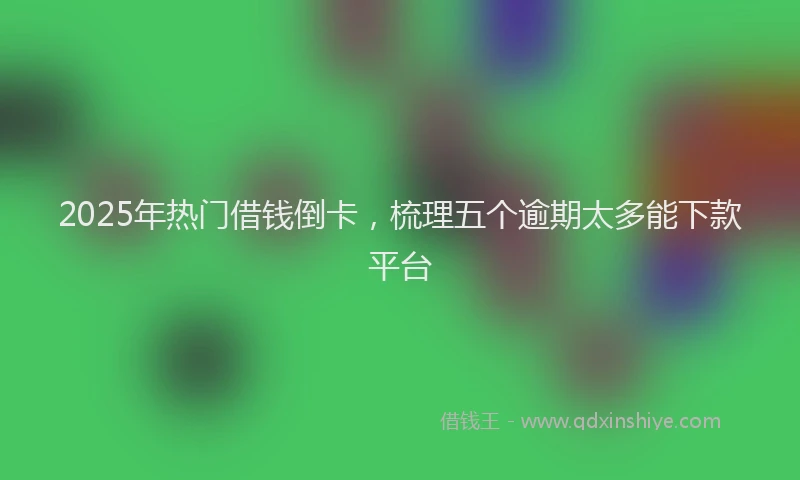 2025年热门借钱倒卡，梳理五个逾期太多能下款平台