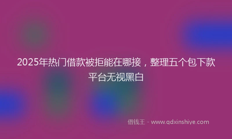 2025年热门借款被拒能在哪接，整理五个包下款平台无视黑白