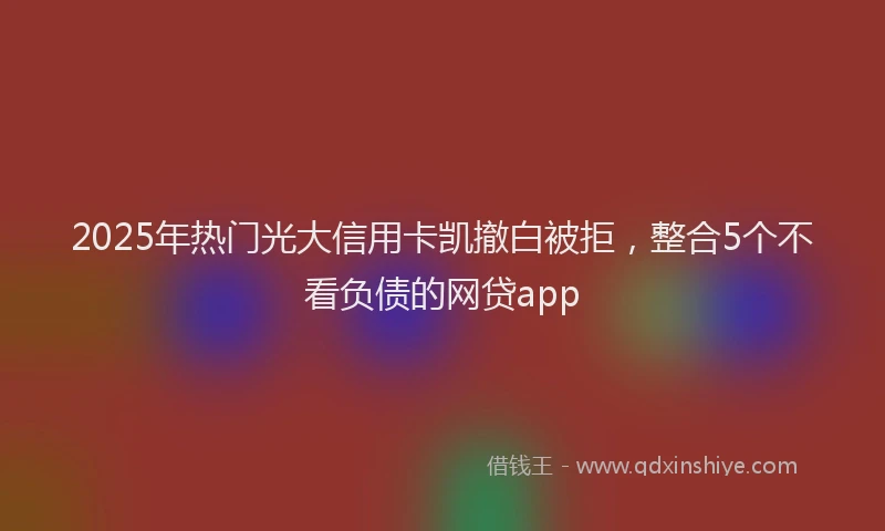 2025年热门光大信用卡凯撤白被拒，整合5个不看负债的网贷app