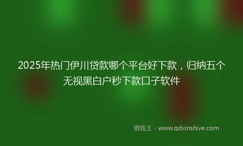 2025年热门伊川贷款哪个平台好下款，归纳五个无视黑白户秒下款口子软件