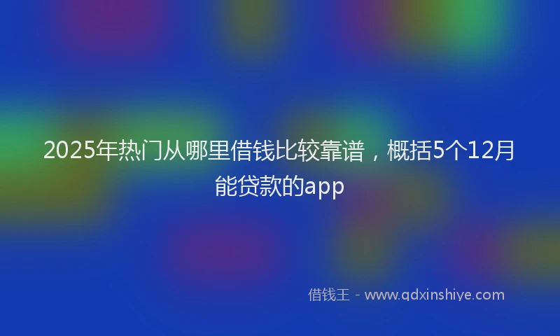 2025年热门从哪里借钱比较靠谱，概括5个12月能贷款的app