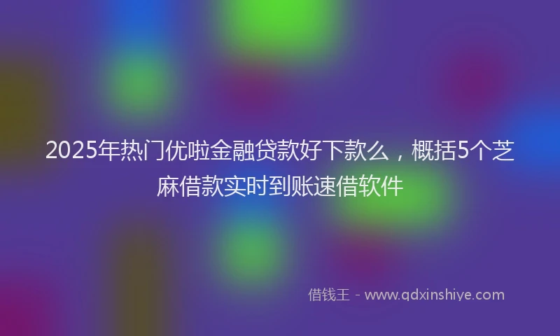 2025年热门优啦金融贷款好下款么，概括5个芝麻借款实时到账速借软件