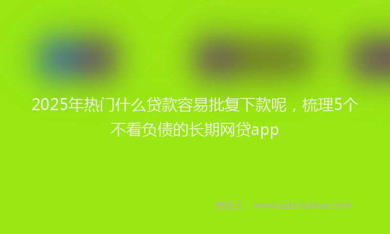 2025年热门什么贷款容易批复下款呢，梳理5个不看负债的长期网贷app