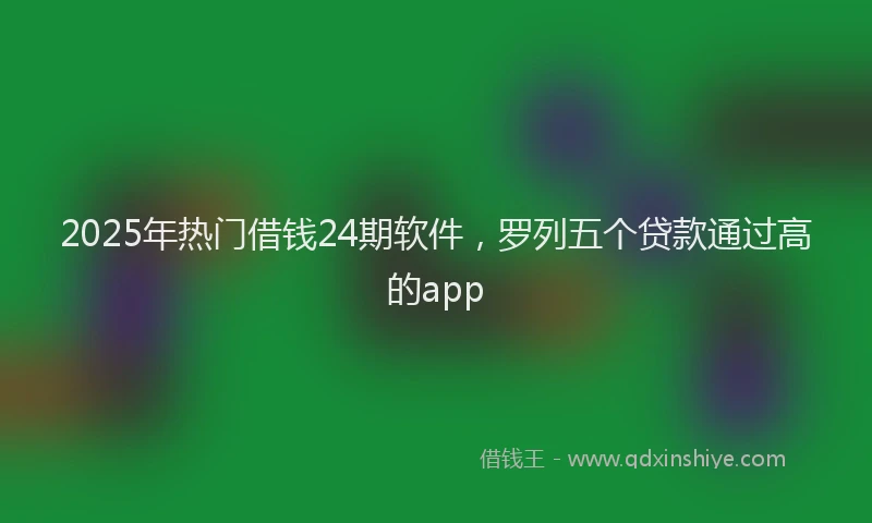 2025年热门借钱24期软件，罗列五个贷款通过高的app