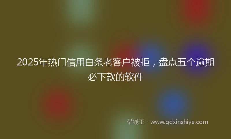 2025年热门信用白条老客户被拒，盘点五个逾期必下款的软件