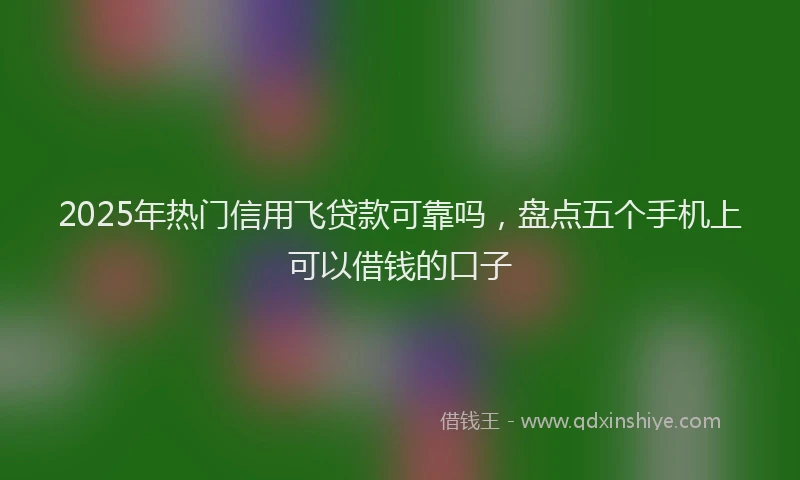 2025年热门信用飞贷款可靠吗，盘点五个手机上可以借钱的口子