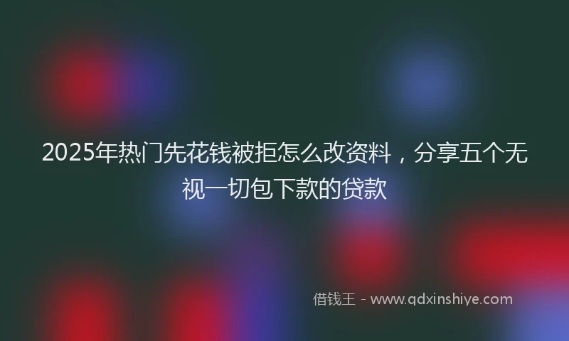 2025年热门先花钱被拒怎么改资料，分享五个无视一切包下款的贷款