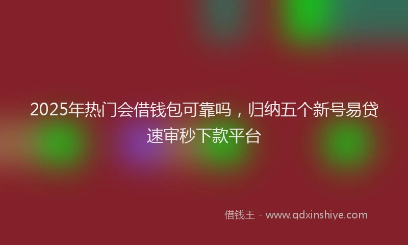 2025年热门会借钱包可靠吗，归纳五个新号易贷速审秒下款平台
