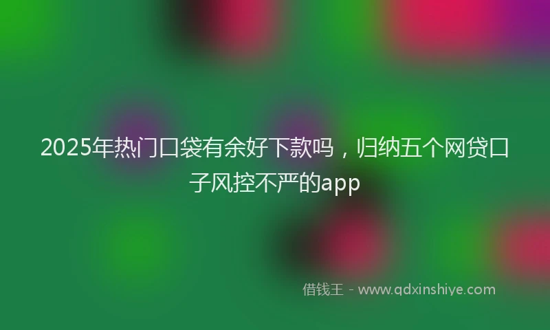 2025年热门口袋有余好下款吗，归纳五个网贷口子风控不严的app