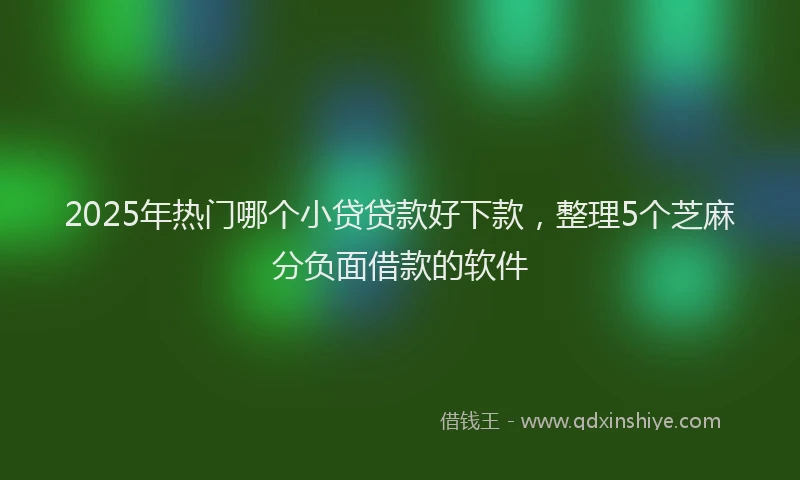 2025年热门哪个小贷贷款好下款，整理5个芝麻分负面借款的软件