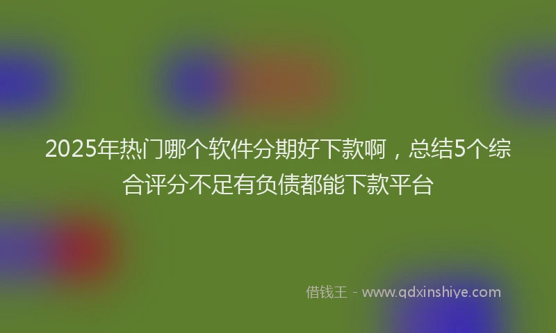 2025年热门哪个软件分期好下款啊，总结5个综合评分不足有负债都能下款平台
