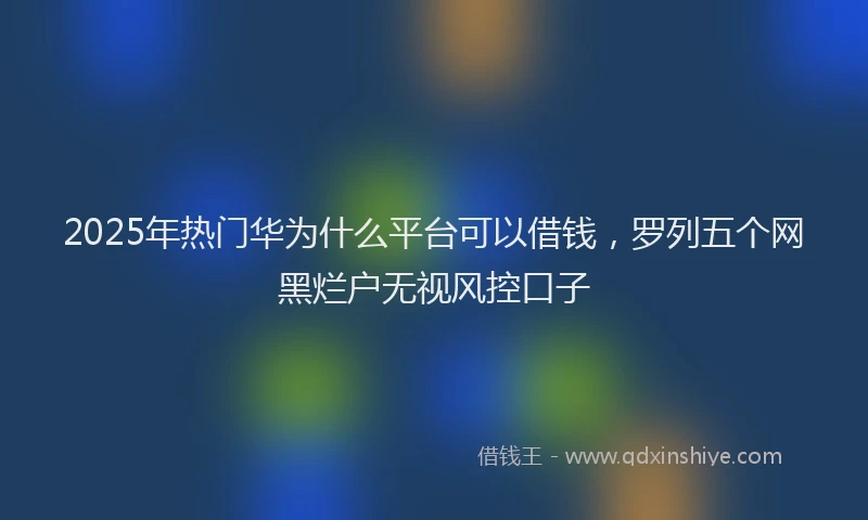 2025年热门华为什么平台可以借钱，罗列五个网黑烂户无视风控口子
