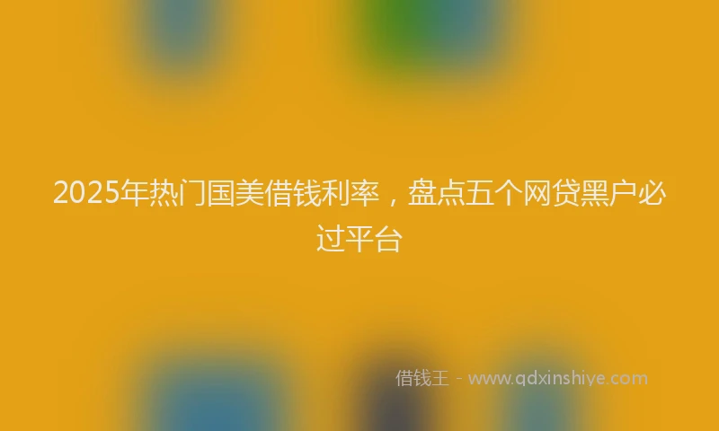 2025年热门国美借钱利率，盘点五个网贷黑户必过平台