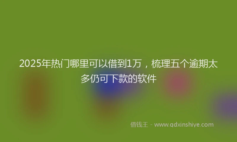 2025年热门哪里可以借到1万，梳理五个逾期太多仍可下款的软件