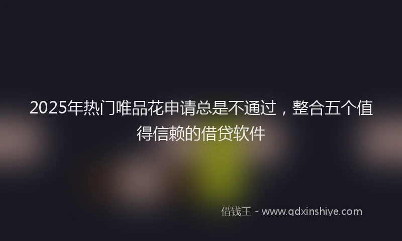 2025年热门唯品花申请总是不通过，整合五个值得信赖的借贷软件