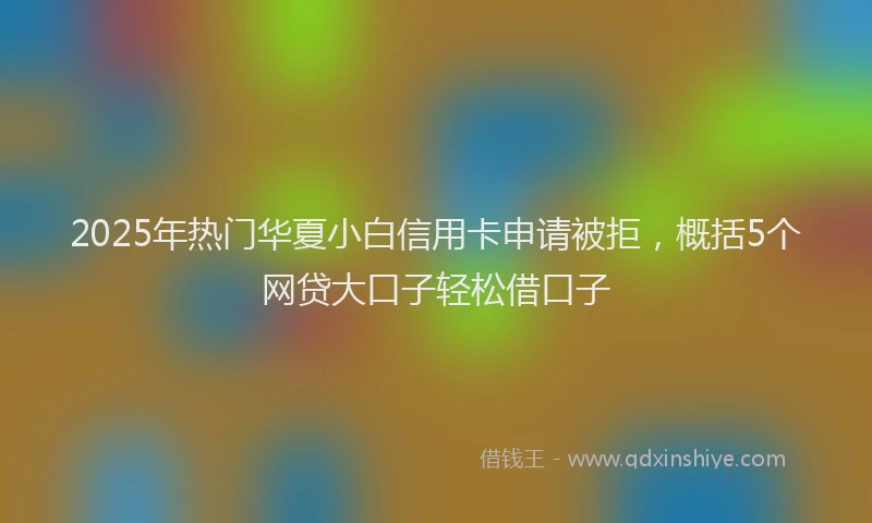 2025年热门华夏小白信用卡申请被拒，概括5个网贷大口子轻松借口子