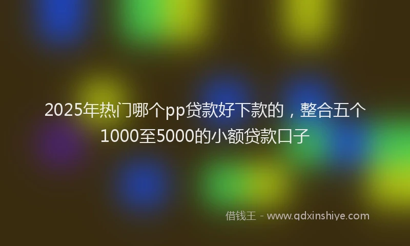 2025年热门哪个pp贷款好下款的，整合五个1000至5000的小额贷款口子