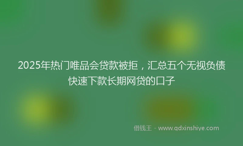 2025年热门唯品会贷款被拒，汇总五个无视负债快速下款长期网贷的口子